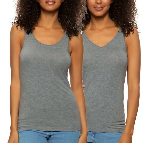 NWT Felina Women's Reversible Neckline 4 Pack Tank Top Size S $65 8HL035 - Picture 3 of 6
